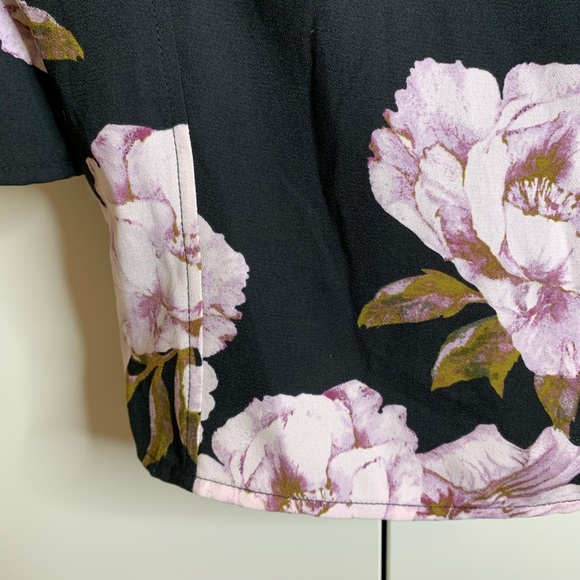 NWT Free Press Gathered Back Floral Crop Top - Picture 6 of 16